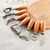 Cuchillo Pelador de Acero Inoxidable 304 Cocina Hogar Abridor de Cerveza Colador de Alimentos Rallador Doble Cabeza para Melón Batidor de Harina
