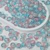 Verano 2024 nuevo cuentas de vidrio de 10 mm cuentas explosivas accesorios DIY grieta de hielo degradado bicolor pulsera cuentas sueltas