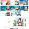 Tarjetas de Felicitación Navideñas Populares Transfronterizas Multiserie Hechas a Mano con Diamantes Juego de 9 Piezas con Sobres Pegatina de Diamante Dibujos Animados Juego de 6 Piezas
