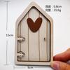 Venda quente transfronteiriça mini boneca decoração de quarto acessórios porta de madeira casa de brincar brinquedo decoração de madeira DIY pequena porta de madeira