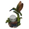 Colibrí de patio transfronterizo adornos creativos artesanías de resina lámpara de bola brillante de cristal de vidrio agrietado solar decoraciones