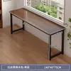 Mesa longa retangular dupla simples mesa de aluguel estreita mesa de computador quarto de estudante mesa de escrita contra parede mesa