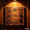 Nuevo producto transfronterizo: Decoración plana de madera para ambiente de fiesta de Halloween, adorno colgante para exteriores para patio y recibidor