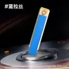 Nuevo Encendedor Recargable Silencioso Encendedor de Cigarrillo Electrónico de Larga Duración A Prueba de Viento Ultra Delgado Compacto Metálico Portátil