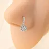 Anillo de Nariz Colgante de Corona Caliente Transfronterizo Zirconia Microincrustada Joyería de Nariz Perforada Popular de Alta Gama Europea y Americana de Moda Fresca