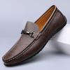 Zapatos Doudou para Hombre Primavera y Otoño 2025 Nuevo Estilo Cuero Genuino Británico Cuero Suave Suela Suave Ligeros Hechos a Mano Negocios Casual Zapatos de Cuero