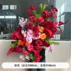 Arranjos de Flores para Casamento, Arranjos de Flores Vermelhas, Banquete de Noivado Estilo Chinês, Decoração de Casamento, Palco do Salão de Casamento, Arranjos de Flores para Corredor, Flores Artificiais