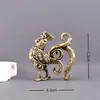 Artesanato Criativo de Galo do Zodíaco em Latão Sólido Animal de Estimação para Chá Decoração de Mesa para Casa Objetos Antigos Ornamentos para Mesa de Escritório