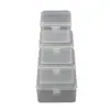 Caja organizadora de snacks y papelería con cubierta de PP transparente para piezas pequeñas de accesorios, caja vacía, caja de almacenamiento, caja de plástico, caja de embalaje