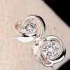 Pendientes de Plata de Ley 925 Pendientes Personalizados de Diamante Venta al por Mayor Pendientes de Moda Coreana para Mujer Pendientes Geométricos Simples Exquisitos Pendientes Pendientes