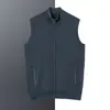 Chal de cachemira 100% sin mangas modelo nuevo 2026 chal con cuello alto para hombre cárdigan con cremallera estilo business casual con bolsillos