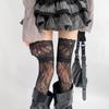 Meias Longas JK Japonesas Ultra Finas com Renda Sexy Vazadas Brancas Acima do Joelho para Primavera e Verão Meias de Renda Japonesas Doces