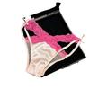Ropa interior de malla transparente de seda de alta calidad con costuras de encaje hueco cruzado para mujer, sexy, pura, media cobertura, francesa