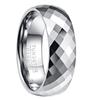 Lote Mixto en Stock, Dropshipping de una Pieza, Anillo de Acero de Tungsteno Facetado de 8 mm de Ancho y 2.2 mm de Grosor, Anillo de Acero de Tungsteno para Hombre, Talla de EE. UU.