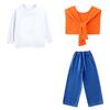 Roupas de desempenho de líderes de torcida infantis outono Jogos do ensino fundamental xale de cor doce meninos e meninas roupas de desempenho de líderes de torcida