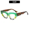 Moda Europea y Americana Nuevas Gafas de Sol Ojo de Gato, Retro Trendy Versátiles Casuales para Hombres y Mujeres, Lentes Anti-UV