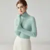 2026 Novo Suéter de Caxemira 100% Puro Outono Inverno Feminino Gola Alta Tricô Slim Fit Suéter Macio e Felpudo Conjunto de Camada Base