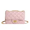 Bolsa Quadrada Pequena com Cor Sólida e Padrão de Diamante 2026 Nova Tendência Moda Primavera/Verão Bolsa de Ombro Simples Elegante Transversal Bolsa Feminina