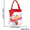 Saco de Presente Decorativo Grande de Natal Cachecol Vermelho de Natal Bolsa Tote do Papai Noel Saco de Presente de Doces para a Véspera de Natal Adereços