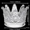 Suporte de Velas de Vidro com Cristal Coroa de Ins Copo para Velas de Aromaterapia Colar Anel Ovo da Beleza Armazenamento de Joias Enfeites Criativos