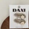 Nuevo Oso de Peluche Beige Amor Combinación de Pasador para el Cabello Diadema Pinza Lateral para el Cabello de Bebé Tendón de Goma