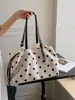 Bolsa de Lona con Lunares Coreana para Mujer 2026 Nueva Moda Tendencia Multifuncional Bolso de Mano Bolsa Tote Gran Capacidad Bolsa de Viaje