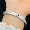 Pulseira de Aço Titânio Prata Feminina Anel de Zircônia de Alta Qualidade Joia de Mão Pulseira Prata Pulseira de Corda Pulseira Atacado