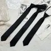 [corazón Terremoto Básico Versátil Corbata Negra Cremallera para Mujeres jk Color Puro Corbata Casual de Negocios Atada a Mano para Hombres dk