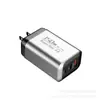 Cargador de Teléfono Móvil USB+2PD Modelo Nuevo Transfronterizo, Adaptador de Carga Rápida de Viaje Multi-Puerto Us/Eu/Uk A+2C