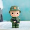 Decoración del Día Nacional, caricatura militar hecha a mano, muñeca, personaje héroe de la Marina, Ejército, Fuerza Aérea, decoraciones para hornear pasteles