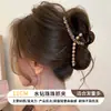 Presilha de cabelo marrom estilo francês para mulheres, moderna e versátil, com toque de luxo, presilha de tubarão, novo modelo 2026, acessório de cabelo tipo garra Maillard