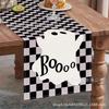 TEMU Runner de Mesa Explosivo de Halloween Silueta Árbol Cuervo Estampado Material de Lino Runner de Mesa Decorativo Americano de Halloween