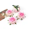 Juego de 6 cm Cabezas de Flores de Rosa de Terciopelo Artificial Materiales para Manualidades Flores Falsas Flores Artificiales para Uso en Bodas Realistas de Alta Gama