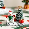 Árbol de Navidad Resina Muñeco de Nieve Anciano Adornos Decoración de Escritorio para el Hogar Adornos Navideños Adornos de Atmósfera Creativa