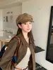 Gorra Octagonal de Lana para Mujer Otoño Invierno Retro Gorra de Periodista Hace que la Cara se Vea Más Pequeña Versátil Estilo Británico Plana Gorra de Pintor En Stock Venta al por Mayor