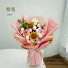 Buquê de flores de crochê feito à mão, com girassóis e lírios Calla, uma peça decorativa para mesa de casa ou escritório, e um presente perfeito