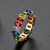 Anillo Jinse Gu Yan Europa y Estados Unidos transfronterizo colorido para damas cobre incrustado circonio anillo fabricantes mayoreo regalos
