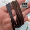 Materiais Artesanais Cordão de Couro Plano Cordão de Couro Sintético Cordão de Couro de Veado Tira de Couro Composto 4mm de Largura Veludo Coreano Couro de Lado Único