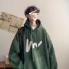 Homens Inverno Plus Veludo Grosso Moletom Com Capuz Harajuku Plus