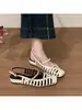 Primer encuentro con Ji Po y sandalias de huecos de nicho, zapatos de mujer, nueva colección de verano 2026, perfectas con vestidos, sandalias transpirables de punta cerrada
