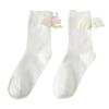 Meias de Primavera e Verão para Mulheres, Meias Estilo Lolita Japonês Jk, Meias com Asas 3D, Meias de Anjo, Meias Fofas Largas, Meias de Menina, Absorventes de Suor