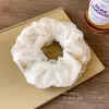 Suave con el cabello, elegante y con estilo, scrunchie, pasador de malla floral pequeño estilo coreano, accesorio para el cabello plisado de estilo de hada