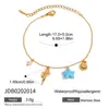 Diseño silencioso acero inoxidable oro 18K acero inoxidable perla estrella de mar concha de caracol concha de costilla colgante pulsera joyería