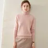 Suéter de Cachemira para Mujer Otoño/Invierno 2026 con Cuello Alto, Diseño Versátil, Tejido de Lana, Suave y Acogedor