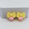 Color Macaron Lindo Lazo Campana Resina Accesorios diy Pegamento Crema Funda de Teléfono Adorno para la Cabeza Caja de Almacenamiento Material