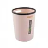 Cubo de basura doméstico para baño, cocina, dormitorio, sala de estar, uso creativo en oficina, cesta simple para papel higiénico de clasificación