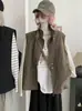 KEKEZOON 2026 Otoño Nuevo Estilo Coreano Holgado Cuello Alto Sin Mangas Casual Ropa de Trabajo Chaleco para Mujer 8850