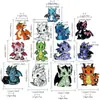 Broche Metálico de Dragão de Desenho Animado Insígnia de Anime Fofa Acessório Personalizado Criativo Decoração Versátil da Moda Transfronteiriço