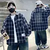 Chaqueta Camisa a Cuadros de Otoño para Niños 2026 Nuevo Estilo Camisa de Manga Larga de Primavera y Otoño para Niños Grandes Top de Moda Venta al por Mayor Transfronteriza