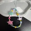 Novo Lindo Lanyard de Flor Amarela Borboleta para Celular Corrente Curta de Contas Pingente para Lanyard de Câmera CCD